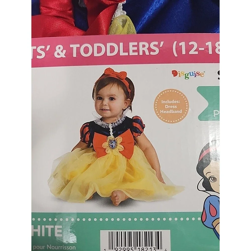 Disney Infants & Toddlers (12-18 Mo) Snow White Halloween Costume Complete NEW!